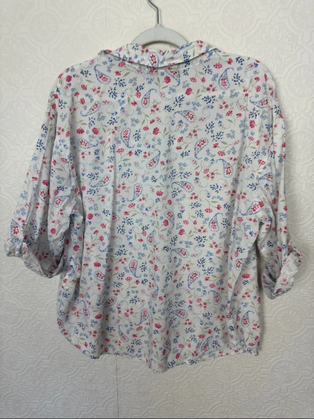 Lauren Ralph‎ Lauren Floral Pajama Top XL Button Down Cottagecore Soft